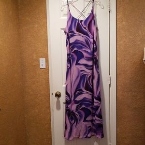 Strappy Floral/Abstract Print Maxi Dress